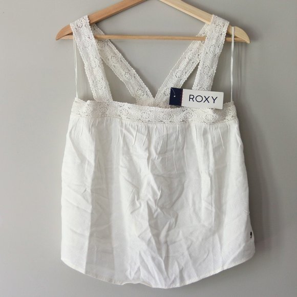Roxy Tops - Roxy || Lace Woven Tank Top "So Smart" - XS